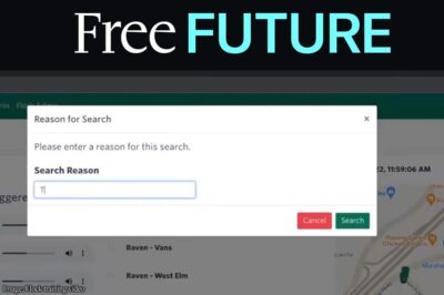 A computer screen with a box reading "Please enter a reason for this search"