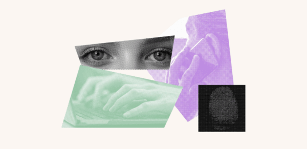 A graphic containing. images pertaining to privacy and technology.